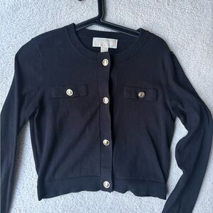 Michael Kors Black Button-Up Women's Sweater